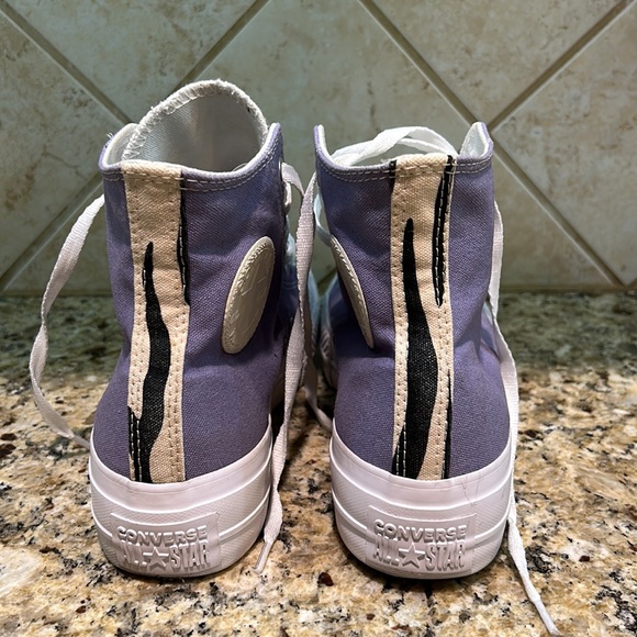 Converse Purple High top high lift Platform shoes women’s 7~Nice~ - Picture 2 of 6